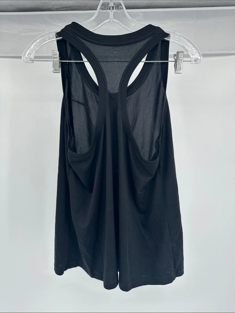 Nike Black Racerback Tank Top with White Swoosh